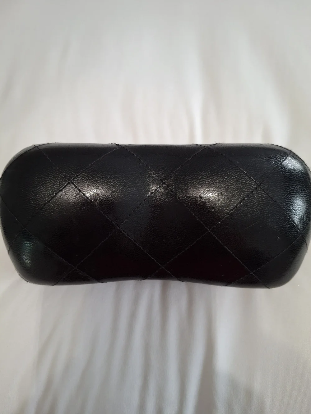 Chanel Women's Black Oversized Cat-Eye Sunglasses with Quilted Case